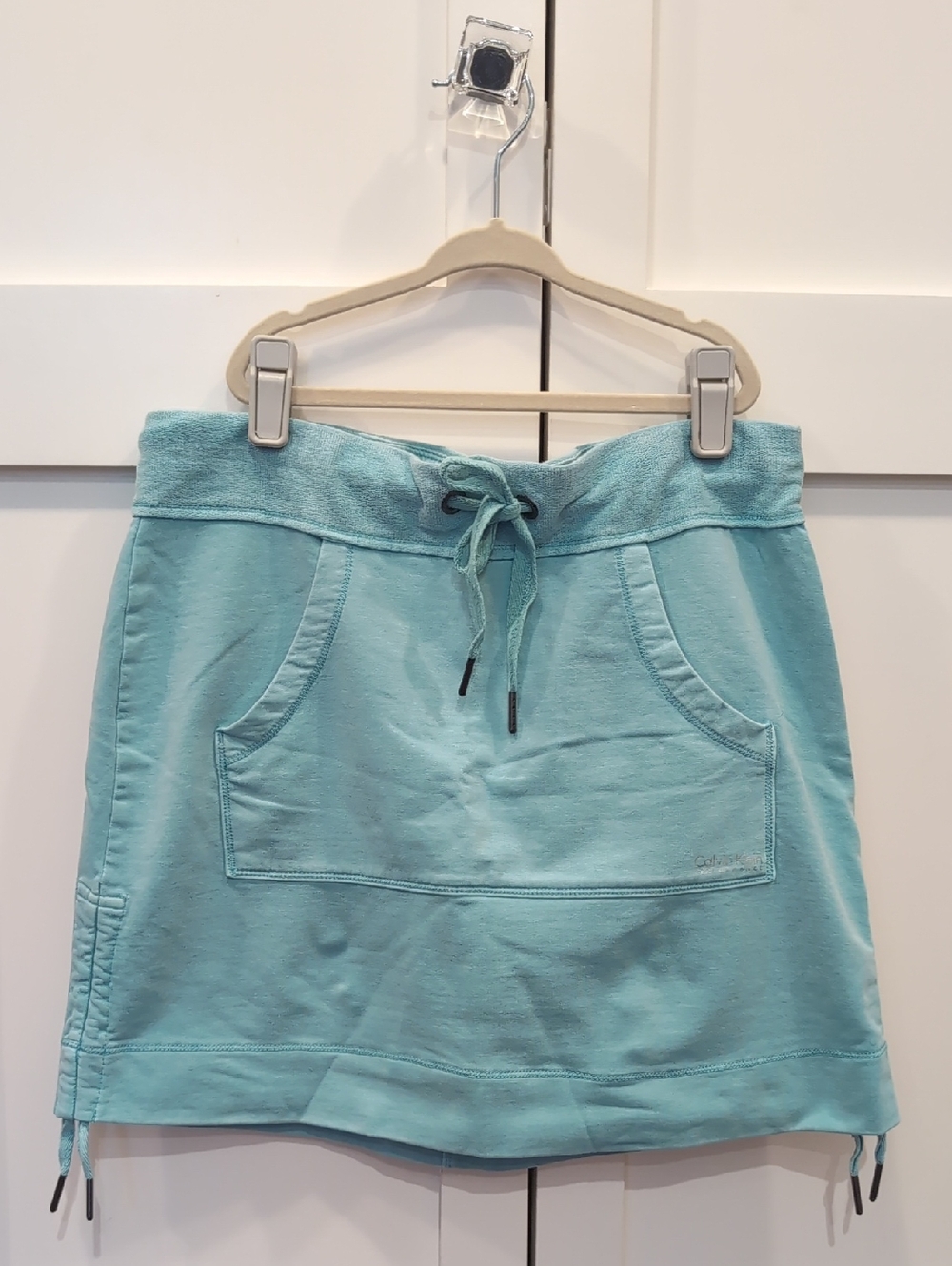 Calvin Klein Performance Aqua Drawstring A-Line Skirt